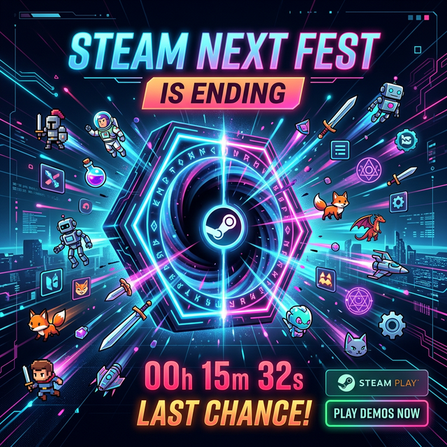 Steam Next Fest ends today — last chance to demo-hoard