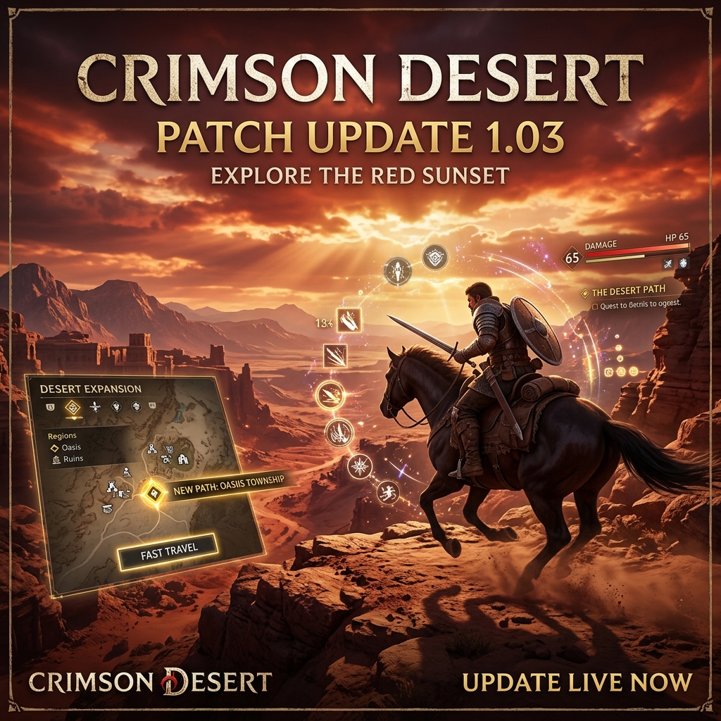 Crimson Desert Update 1.03: "UI friction reduction" plus better fast travel freedom