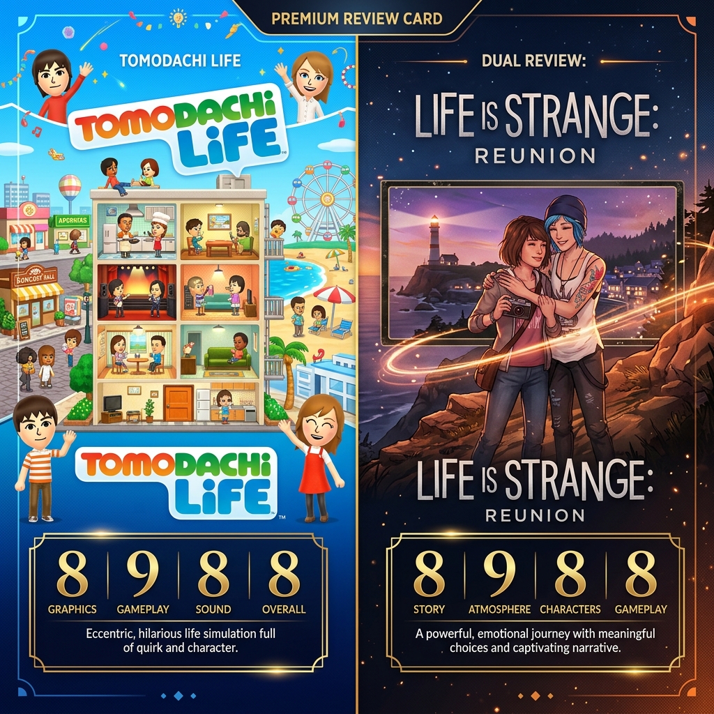 Famitsu scores (week of Apr 19): Tomodachi Life and Life is Strange: Reunion both pull 8/9/8/8