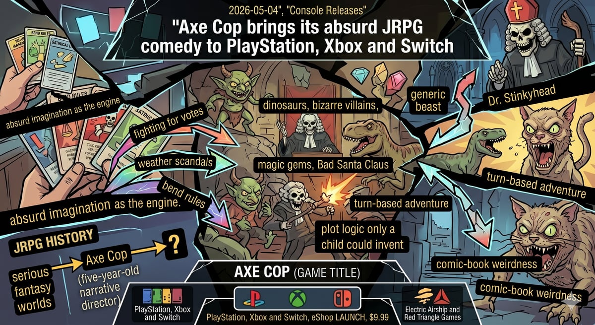 Axe Cop brings its absurd JRPG comedy to PlayStation, Xbox and Switch