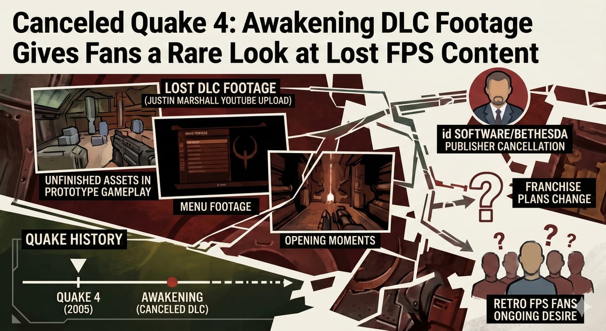 Canceled Quake 4: Awakening DLC footage gives fans a rare look at lost FPS content