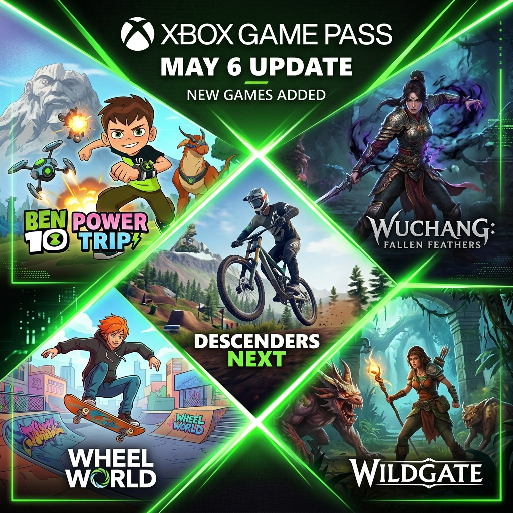 Game Pass adds Ben 10, Descenders Next, Wheel World, Wildgate and Wuchang today