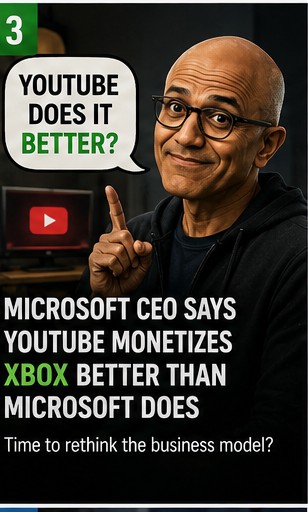 Microsoft CEO says YouTube monetizes Xbox better than Microsoft does