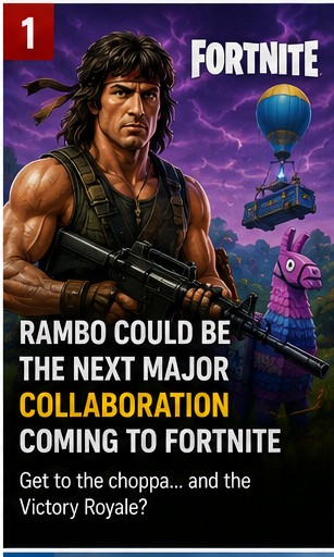 Rambo could be the next major collaboration coming to Fortnite
