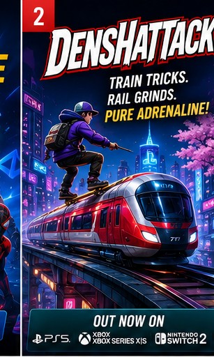 Denshattack! Launches Its Gravity-Defying Train Adventure