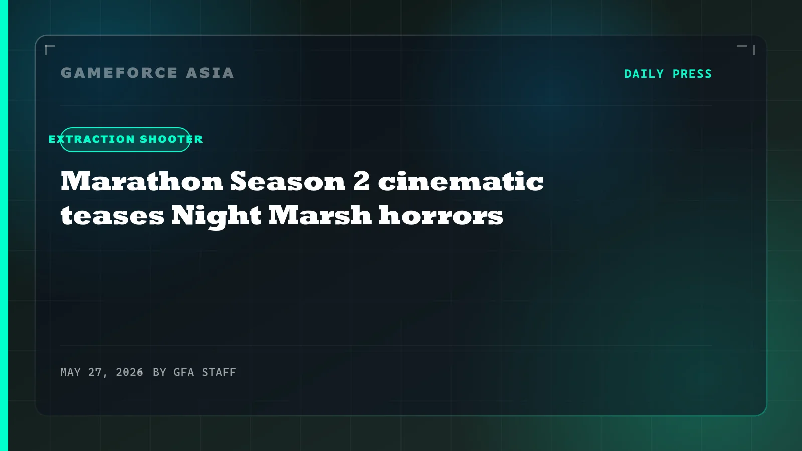 Marathon Season 2 cinematic teases Night Marsh horrors