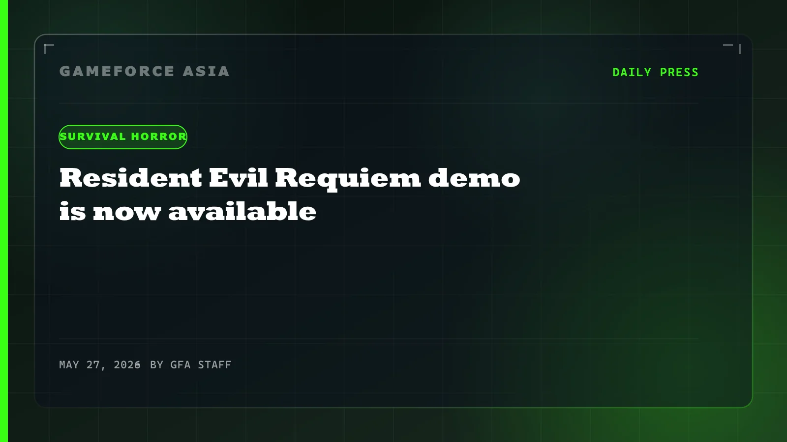Resident Evil Requiem demo is now available